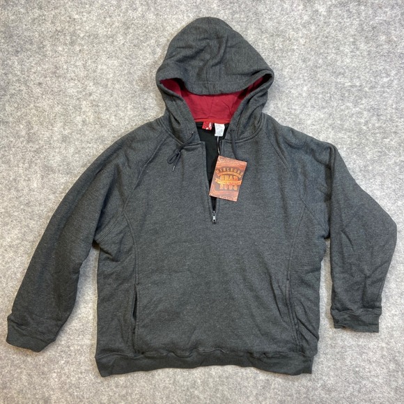 Marlboro Gear Other - Mens Marlboro Gear 2004 Quarter Zip Hoodie Charcoal Gray Mens XL NWT Vintage
